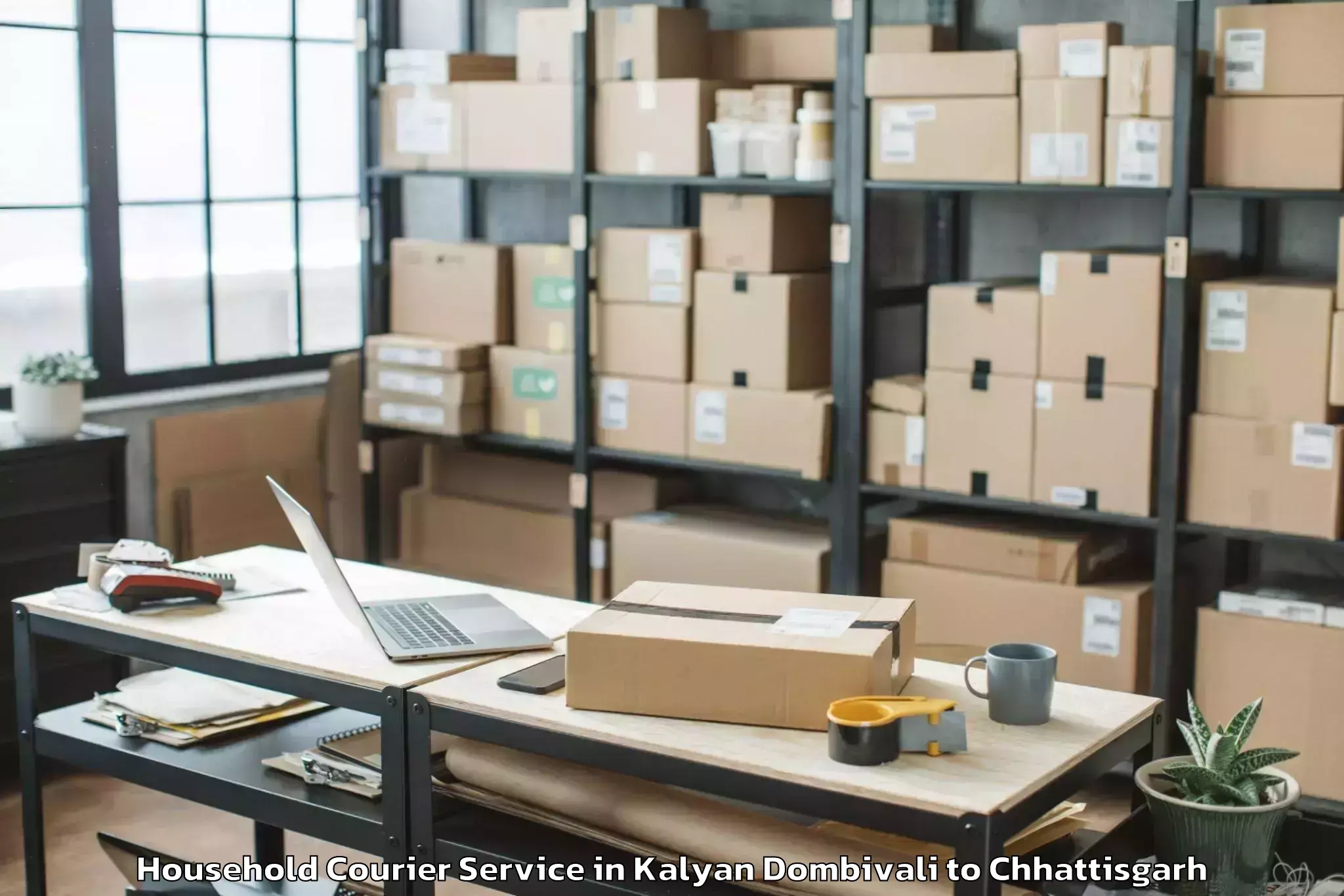 Top Kalyan Dombivali to Kirandul Household Courier Available